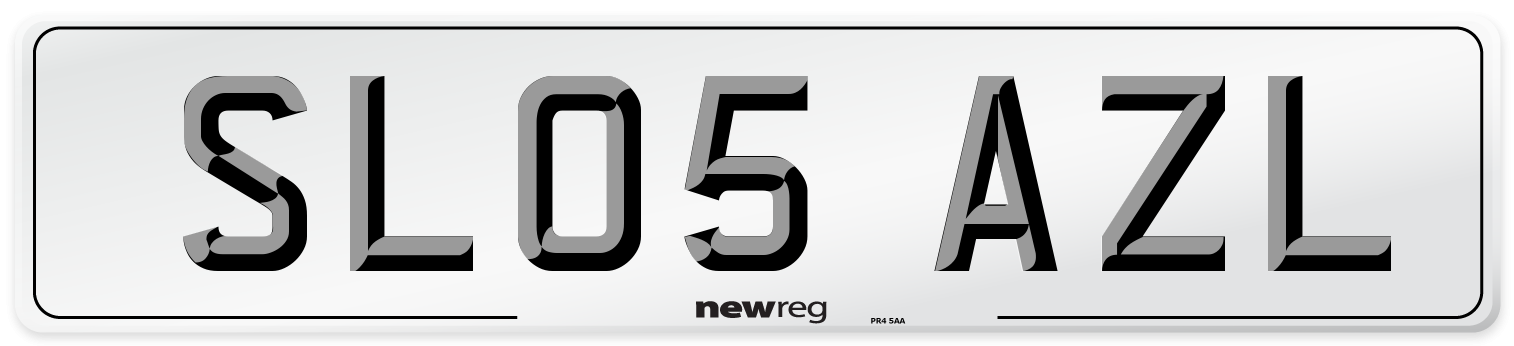 SL05 AZL Number Plate from New Reg